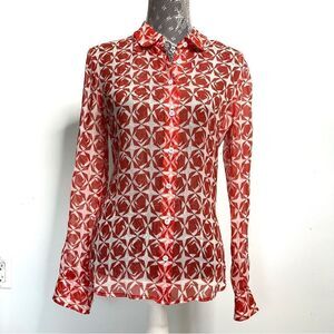 Equipment sheer silk blouse